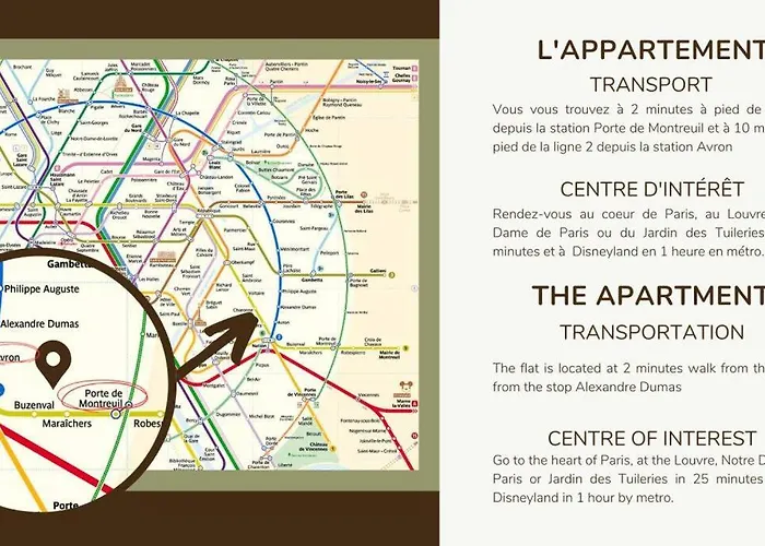 42.Appart 6Pers#2Bedroom #Pere Lachaise #Nation